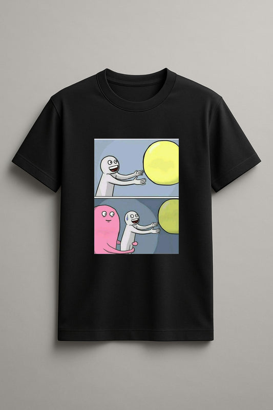 Unisex Memefied Graphic Printed Round Neck Cotton T Shirt