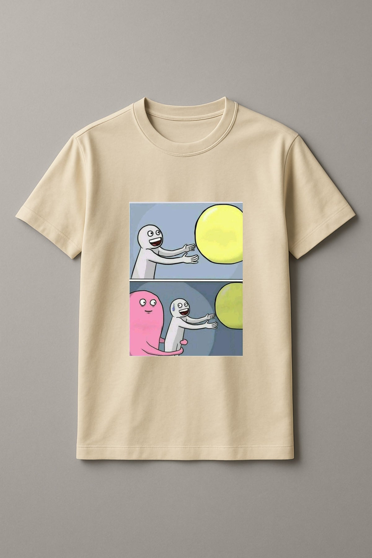 Unisex Memefied Graphic Printed Round Neck Cotton T Shirt