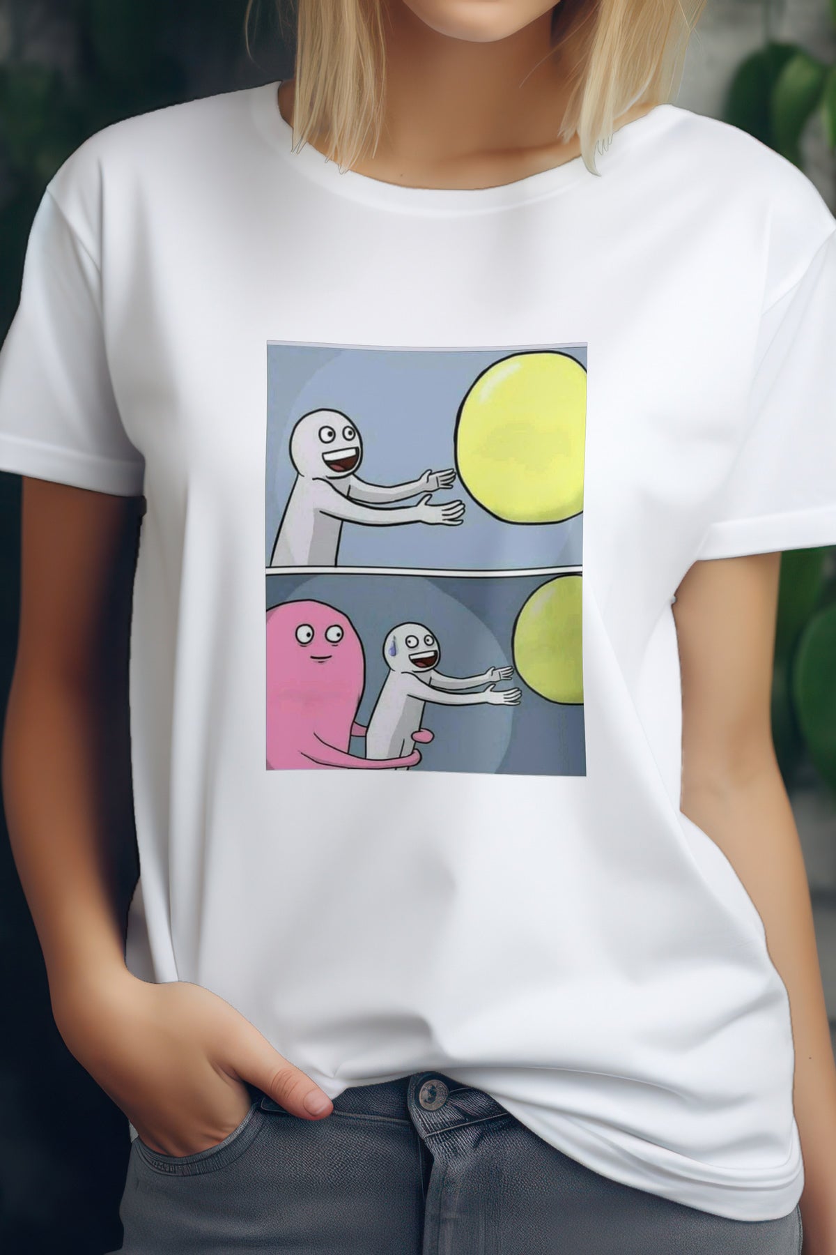 Unisex Memefied Graphic Printed Round Neck Cotton T Shirt