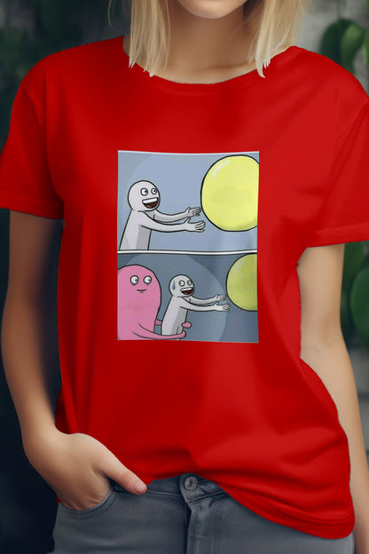 Unisex Memefied Graphic Printed Round Neck Cotton T Shirt