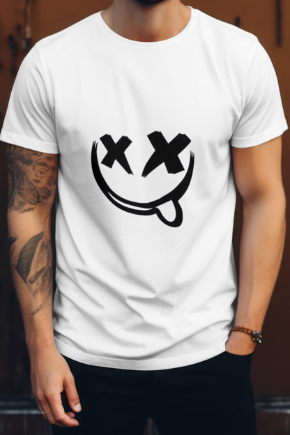 Unisex Fun Marshmallow Graphic Printed Round Neck Cotton T Shirt