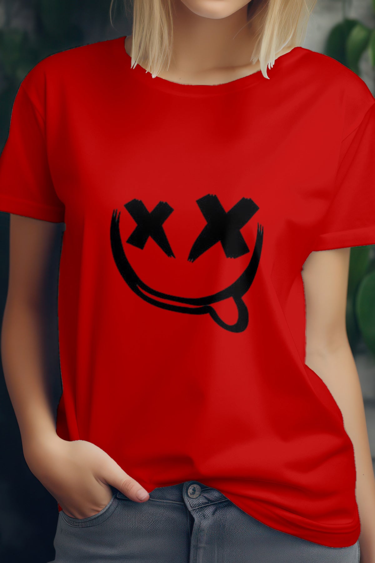Unisex Fun Marshmallow Graphic Printed Round Neck Cotton T Shirt