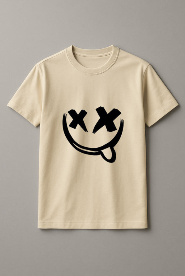 Unisex Fun Marshmallow Graphic Printed Round Neck Cotton T Shirt