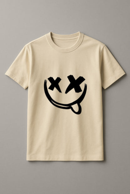 Unisex Fun Marshmallow Graphic Printed Round Neck Cotton T Shirt