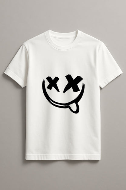 Unisex Fun Marshmallow Graphic Printed Round Neck Cotton T Shirt