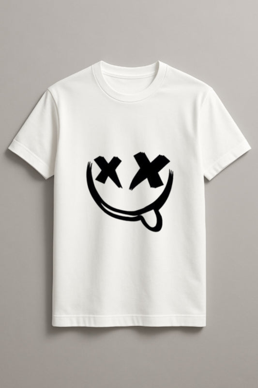 Unisex Fun Marshmallow Graphic Printed Round Neck Cotton T Shirt