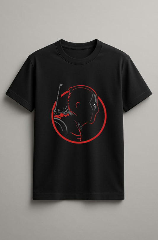 Unisex Dead Pool Graphic Printed Round Neck Cotton T Shirt
