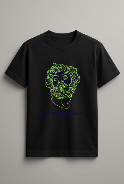 Unisex Devil Inside Graphic Printed Round Neck Cotton T Shirt