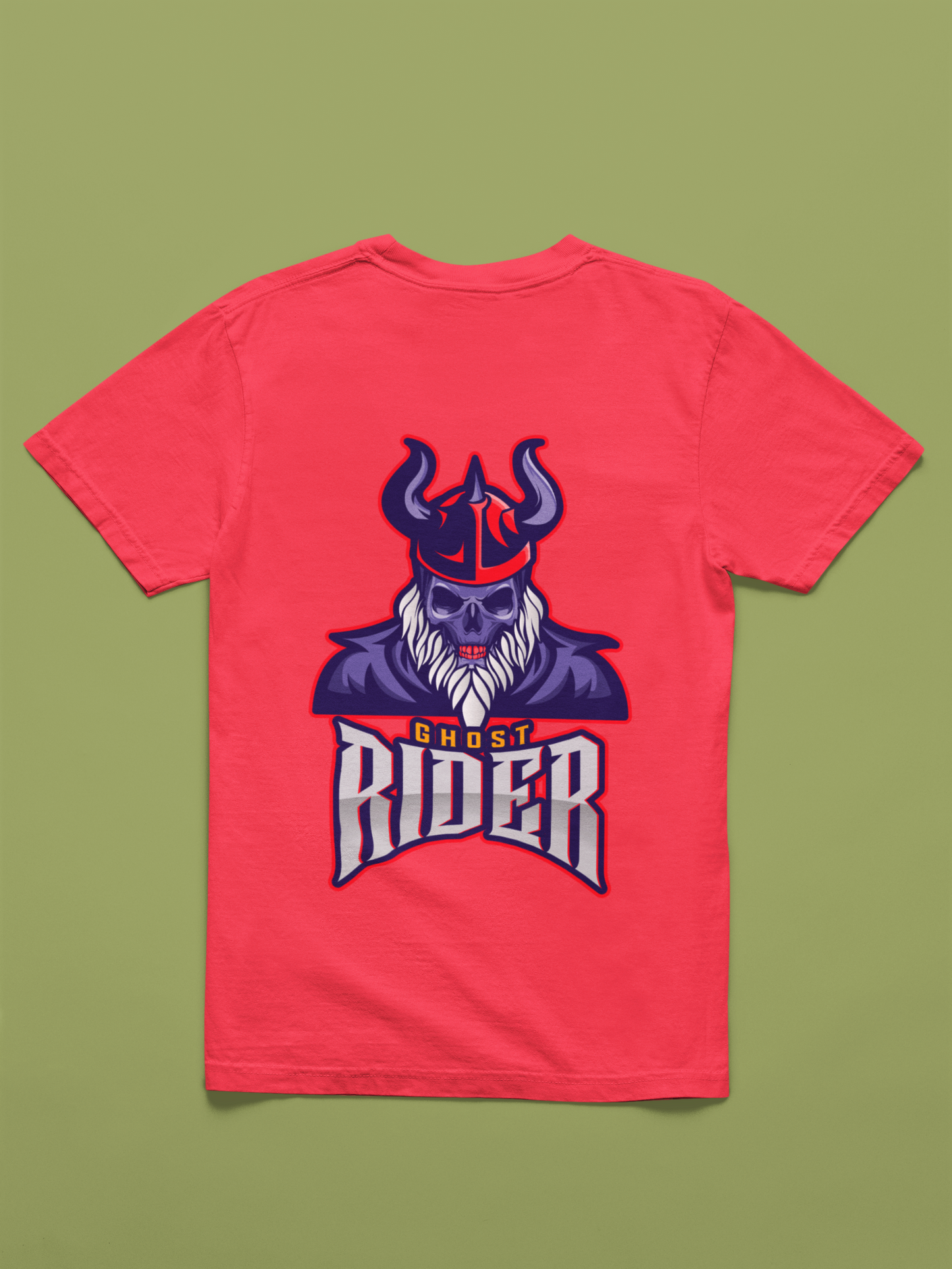 FOMO Fashions Retro Rebels T Shirt back‑view mockup on Comfort Colors tee showing distressed logo print