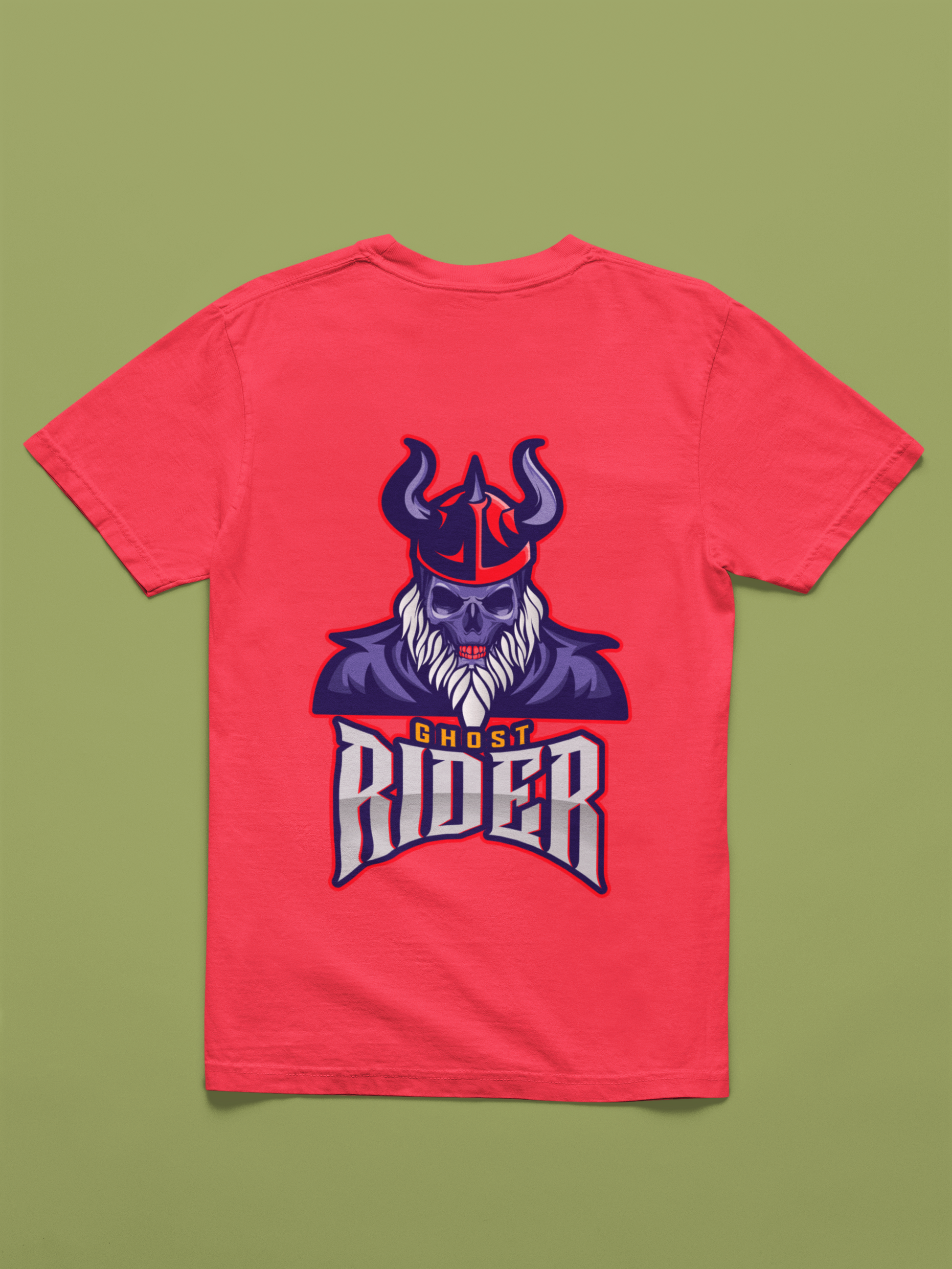 FOMO Fashions Retro Rebels T Shirt back‑view mockup on Comfort Colors tee showing distressed logo print