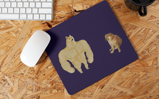 Bigger smaller cheems mouse pad