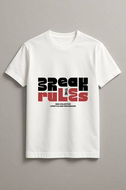 Break The Pulses Graphic Tee Round Neck Cotton