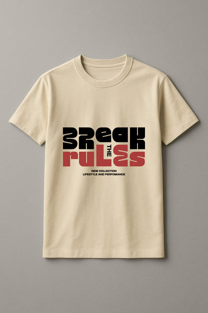 Break The Pulses Graphic Tee Round Neck Cotton