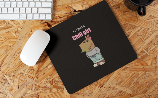 Chill girl mouse pad