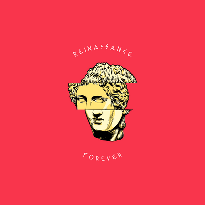FOMO Fashions Renaissance T Shirt second design of Renaissance sculpture fragment in street art style