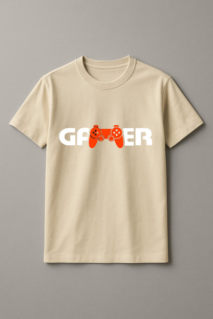 Unisex Joystick Gamer Graphic Printed Round Neck Cotton T Shirt