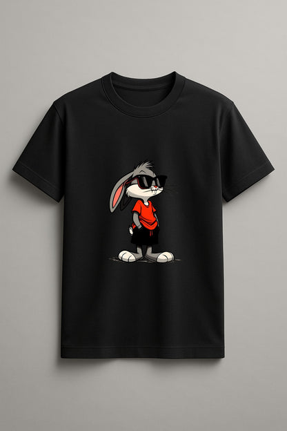 Unisex Bugs Bunny Graphic Printed Round Neck Cotton T Shirt