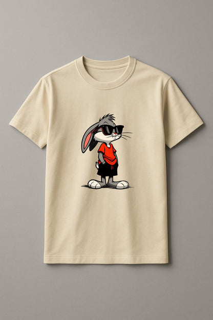 Unisex Bugs Bunny Graphic Printed Round Neck Cotton T Shirt