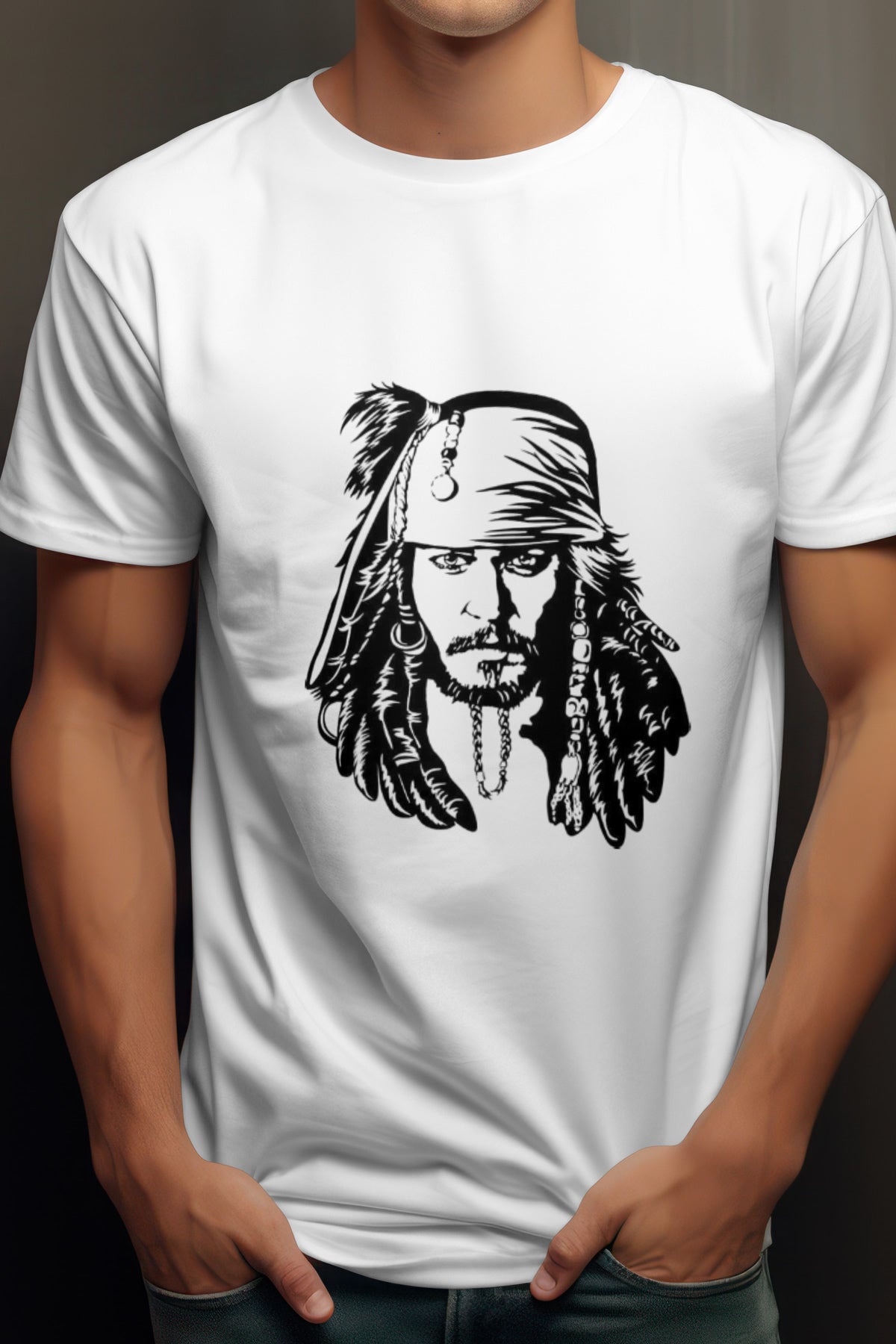 Unisex Jack The Detective Graphic Printed Round Neck Cotton T Shirt