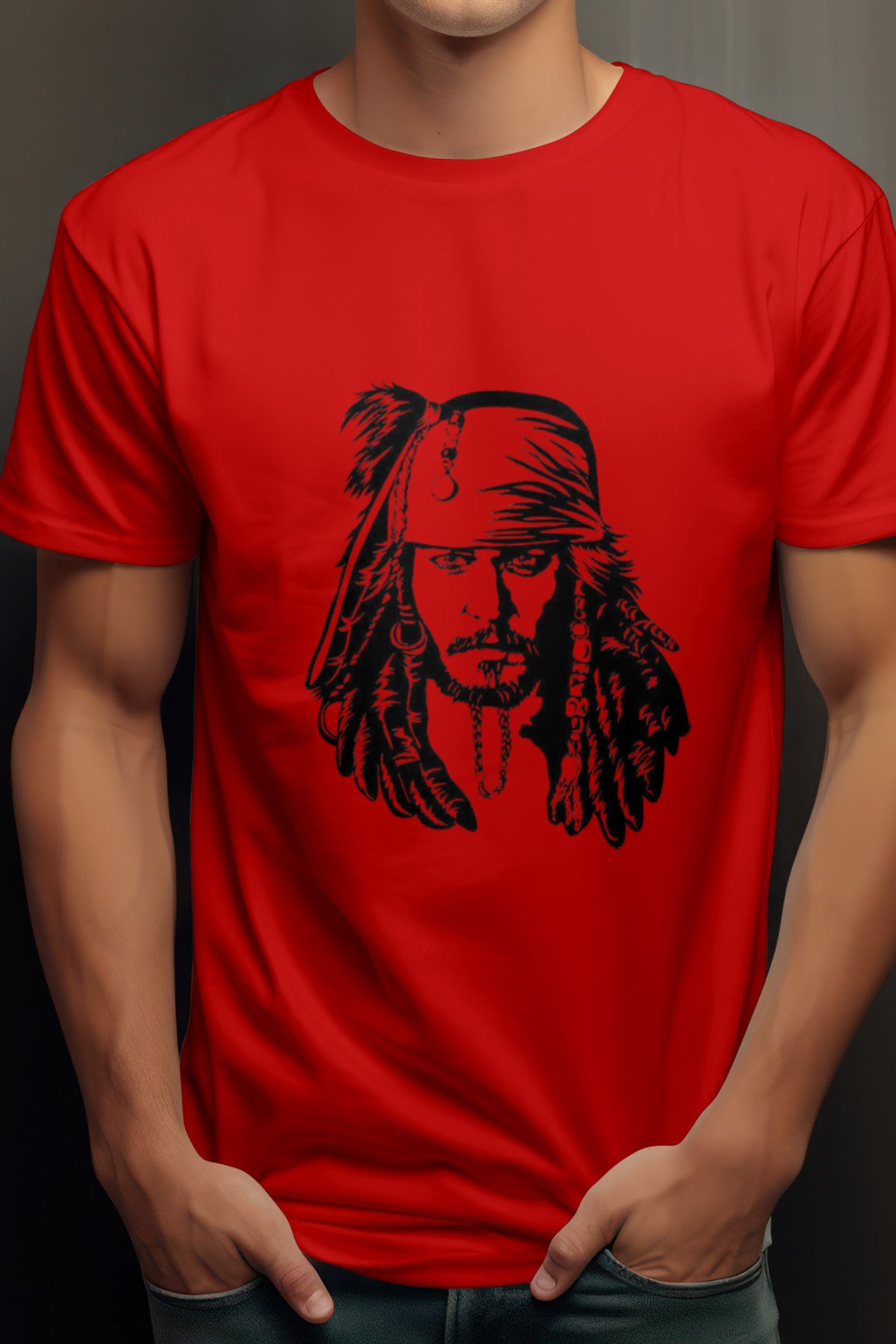 Unisex Jack The Detective Graphic Printed Round Neck Cotton T Shirt