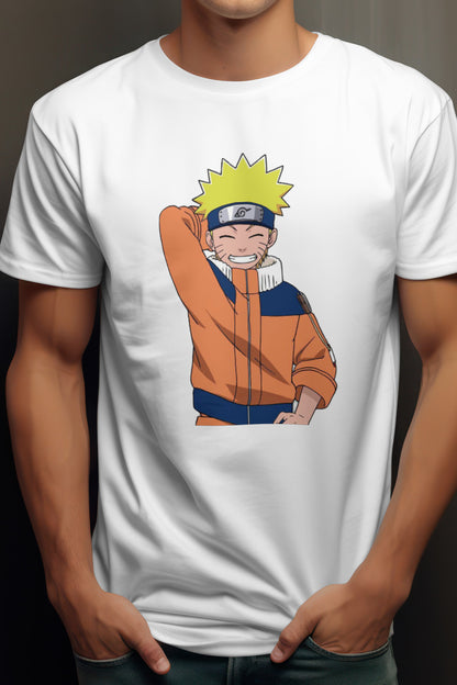 Unisex Lively Naruto Graphic Printed Round Neck Cotton T Shirt