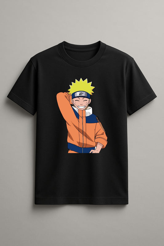Unisex Lively Naruto Graphic Printed Round Neck Cotton T Shirt