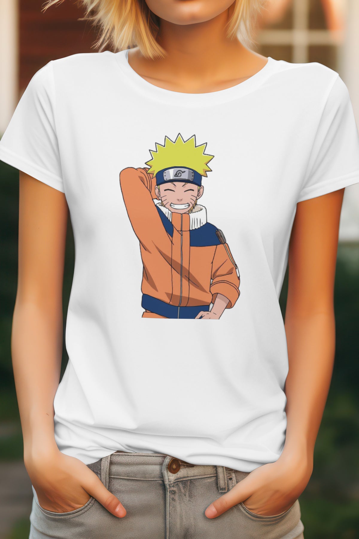 Unisex Lively Naruto Graphic Printed Round Neck Cotton T Shirt