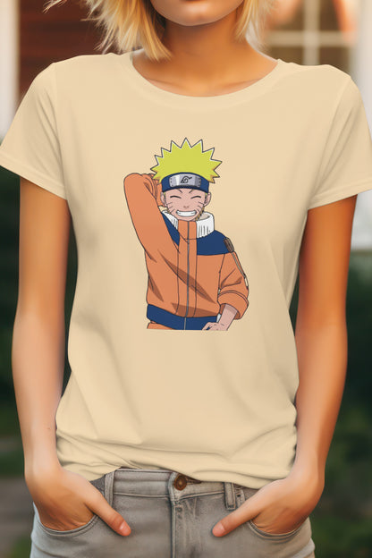 Unisex Lively Naruto Graphic Printed Round Neck Cotton T Shirt