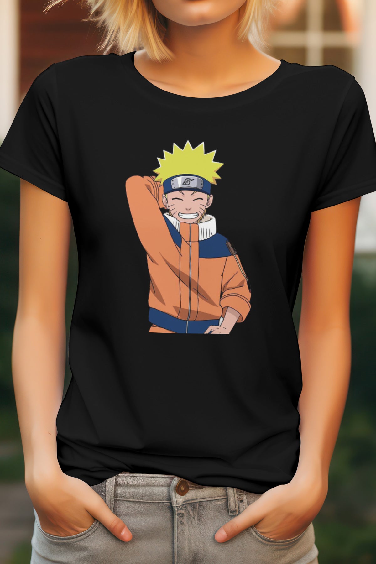 Unisex Lively Naruto Graphic Printed Round Neck Cotton T Shirt