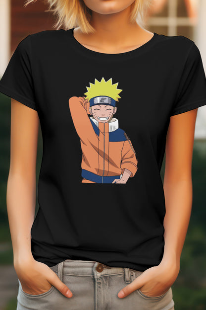 Unisex Lively Naruto Graphic Printed Round Neck Cotton T Shirt