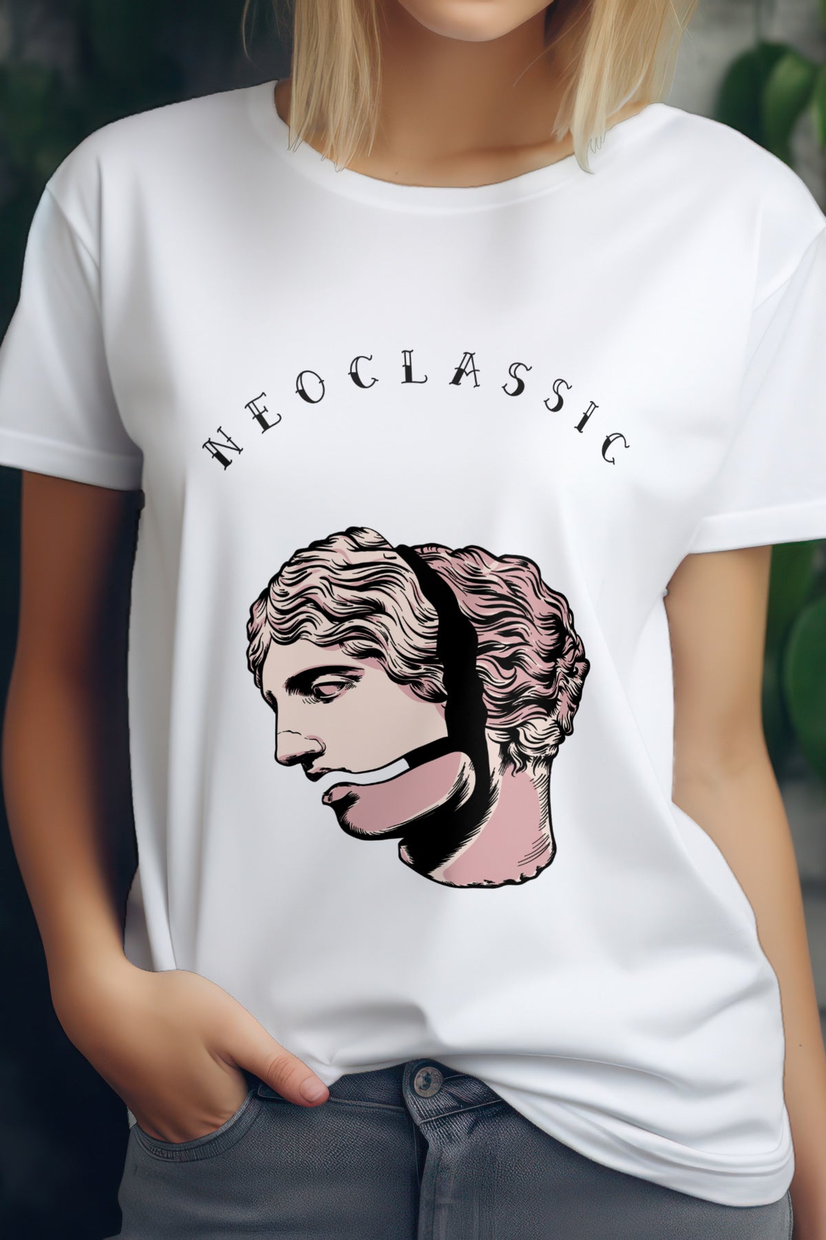 Unisex The Thinker Graphic Printed Round Neck Cotton T Shirt