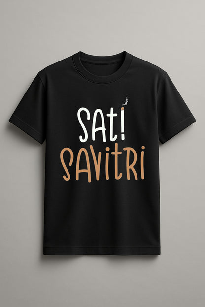 Women's Sati Savitri Graphic Tee Round Neck Cotton