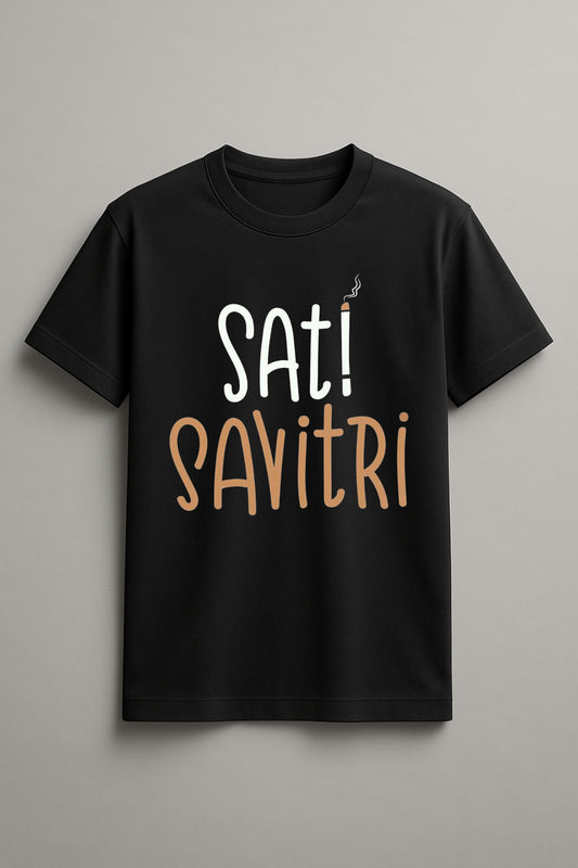Women's Sati Savitri Graphic Tee Round Neck Cotton