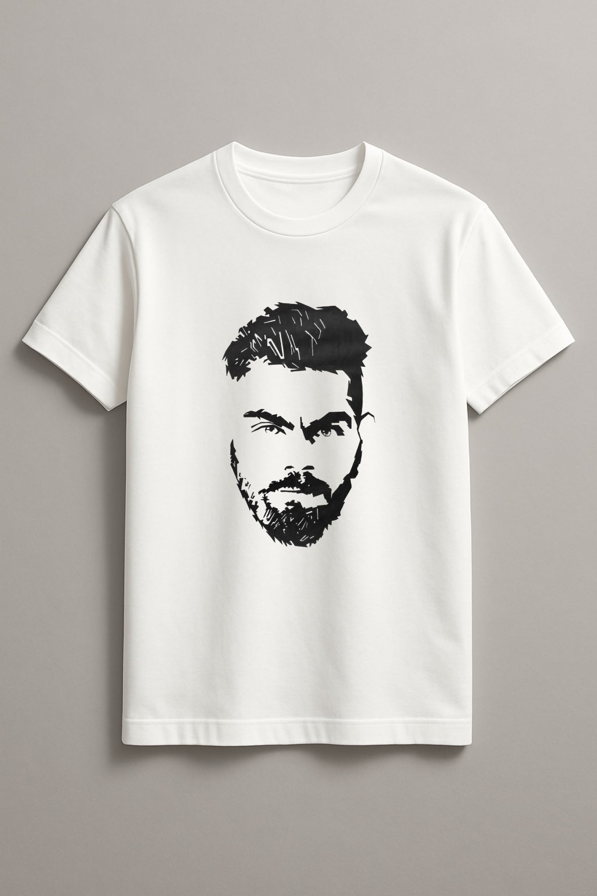 Unisex Retro Kohli Graphic Printed Round Neck Cotton T Shirt