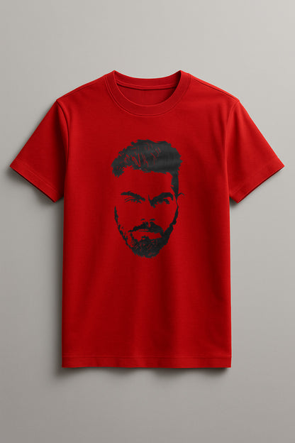 Unisex Retro Kohli Graphic Printed Round Neck Cotton T Shirt