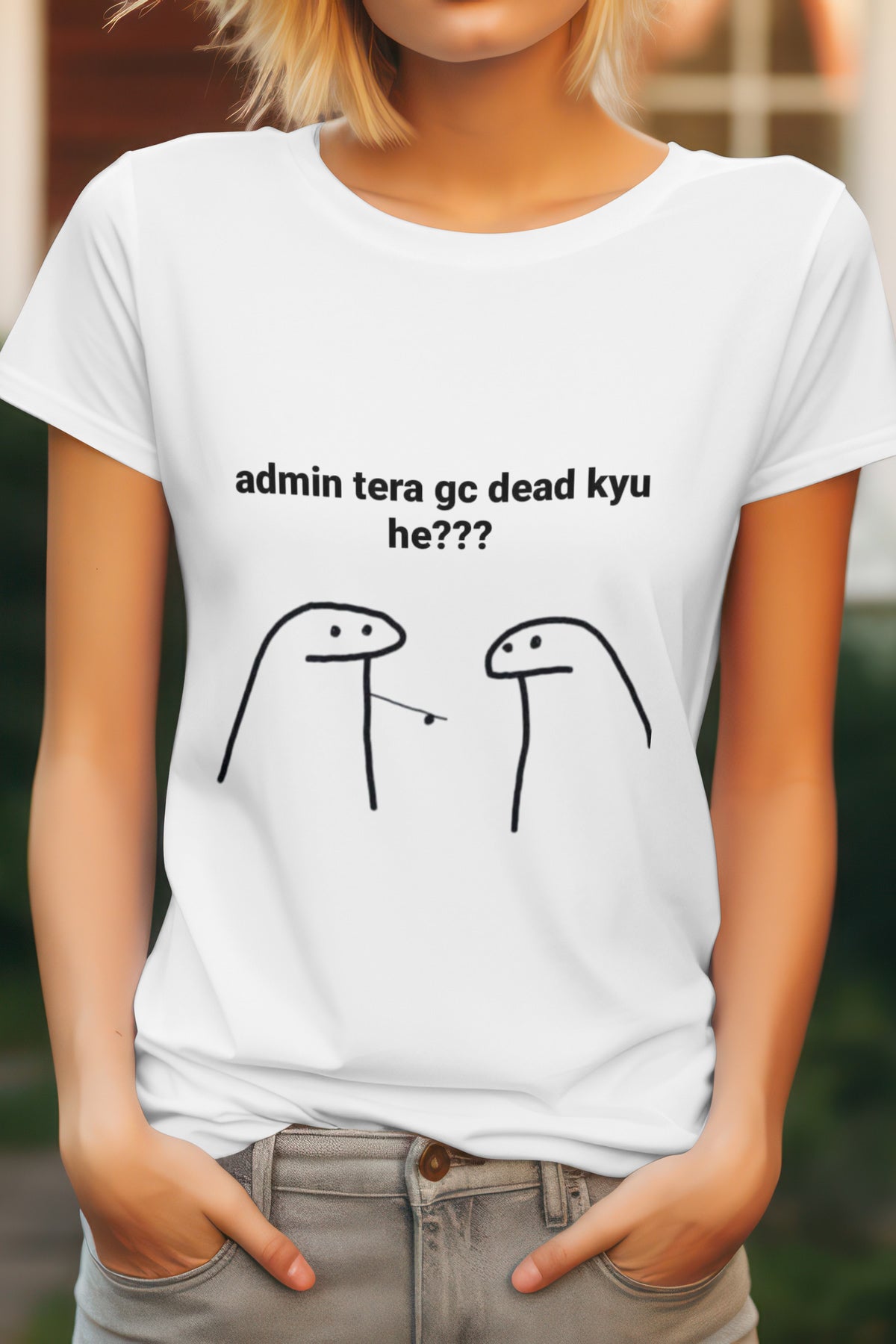 Unisex Lighthearted Graphic Printed Round Neck Cotton T Shirt