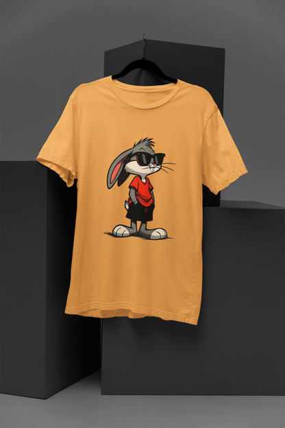 Unisex Bugs Bunny Graphic Printed Round Neck Cotton T Shirt