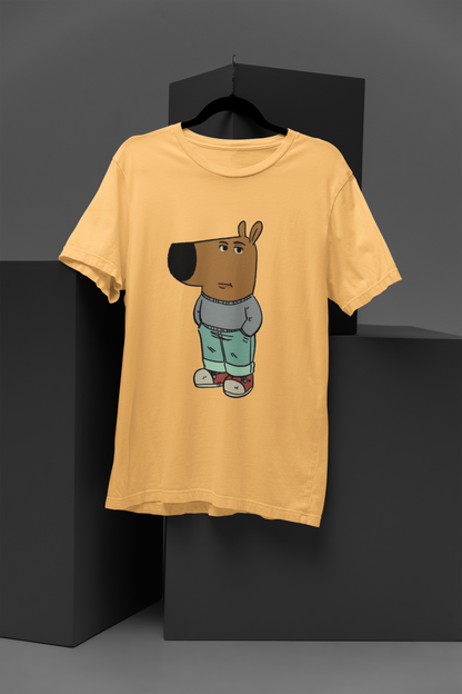Unisex Chill Guy Graphic Printed Round Neck Cotton T Shirt