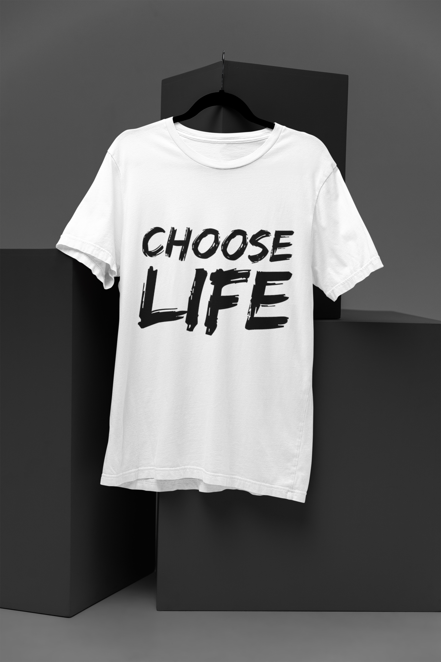 Unisex Choose Life Graphic Printed Round Neck Cotton T Shirt