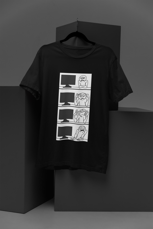 Black T-shirt front with â€œComputer Guyâ€ retro nerd graphic print