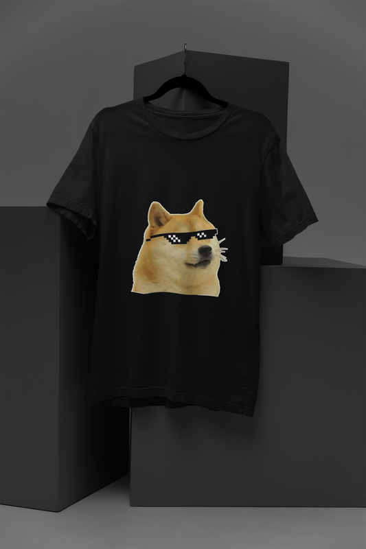 FOMO Fashions black T-shirt front with â€œCool Cheemsâ€ meme graphic print