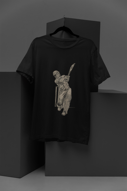 Unisex Dhoni Graphic Printed Round Neck Cotton T Shirt