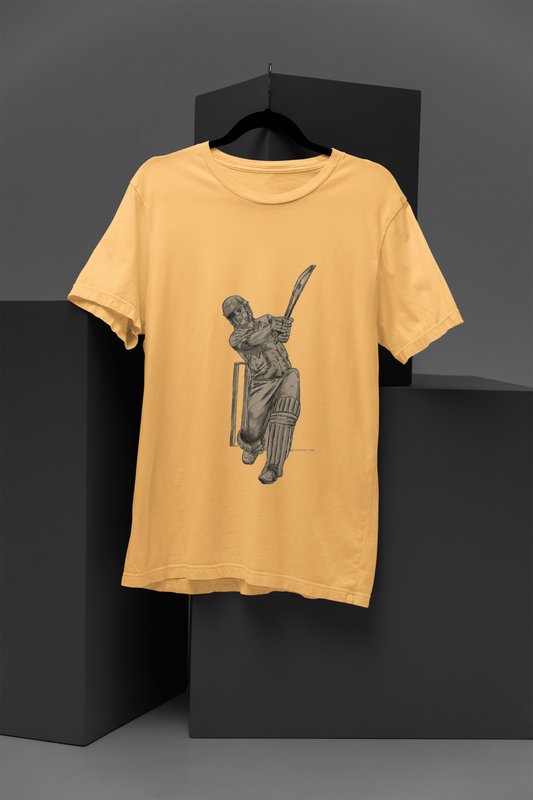 Unisex Dhoni Graphic Printed Round Neck Cotton T Shirt