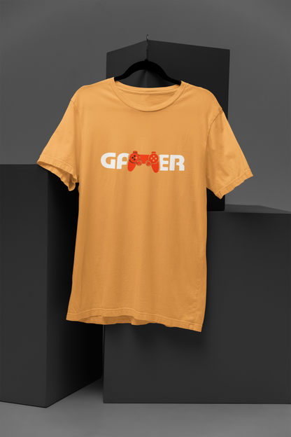 Unisex Joystick Gamer Graphic Printed Round Neck Cotton T Shirt
