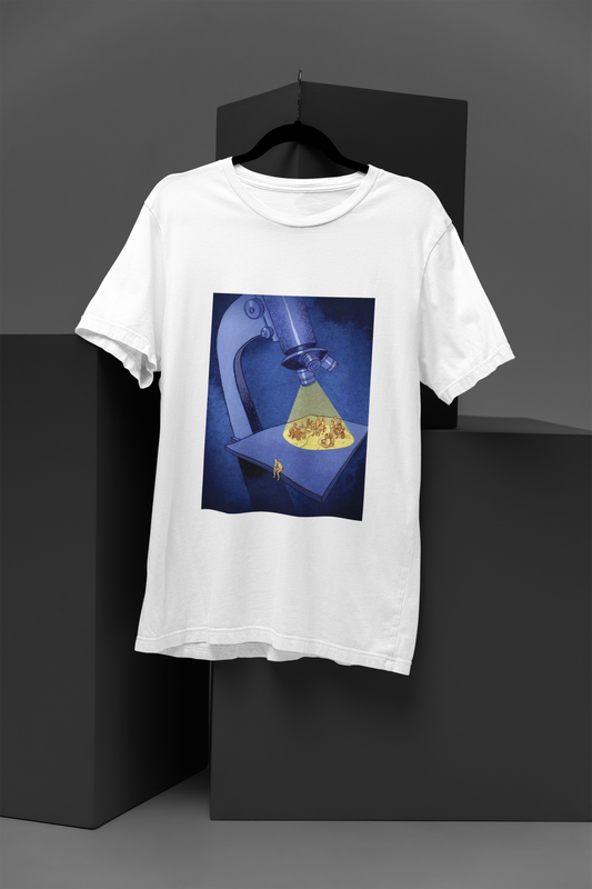 Unisex Thinking guy Graphic Printed Round Neck T Shirt