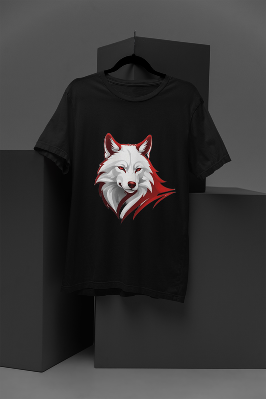 FOMO Fashions Artistic Perfect T Shirt front mockup of abstract graphic on hanger