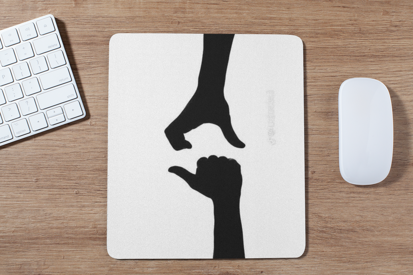 Heart thumb mouse pad