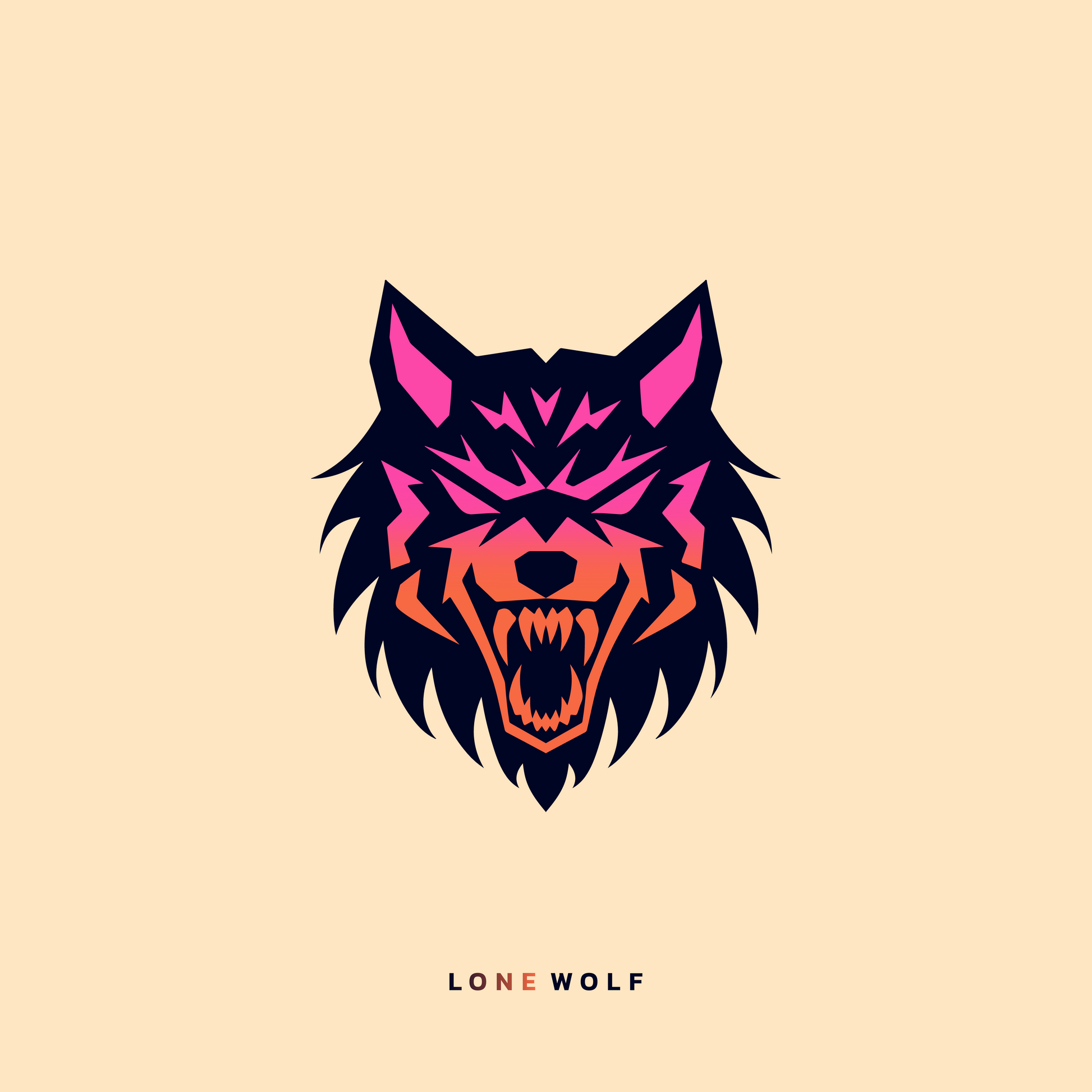 Cyan Foxie T Shirt design mockup showing bold cyan wolf head illustration on cotton tee