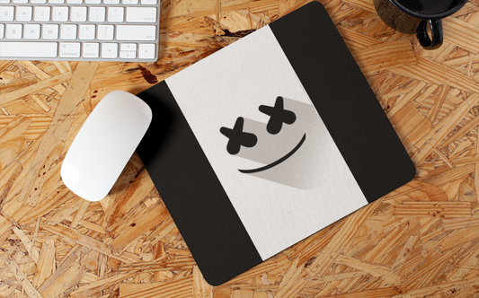 Marshmallow smile with border mouse pad
