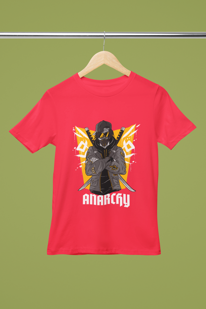 Unisex Anarchy Graphic Printed Round Neck Cotton T Shirt